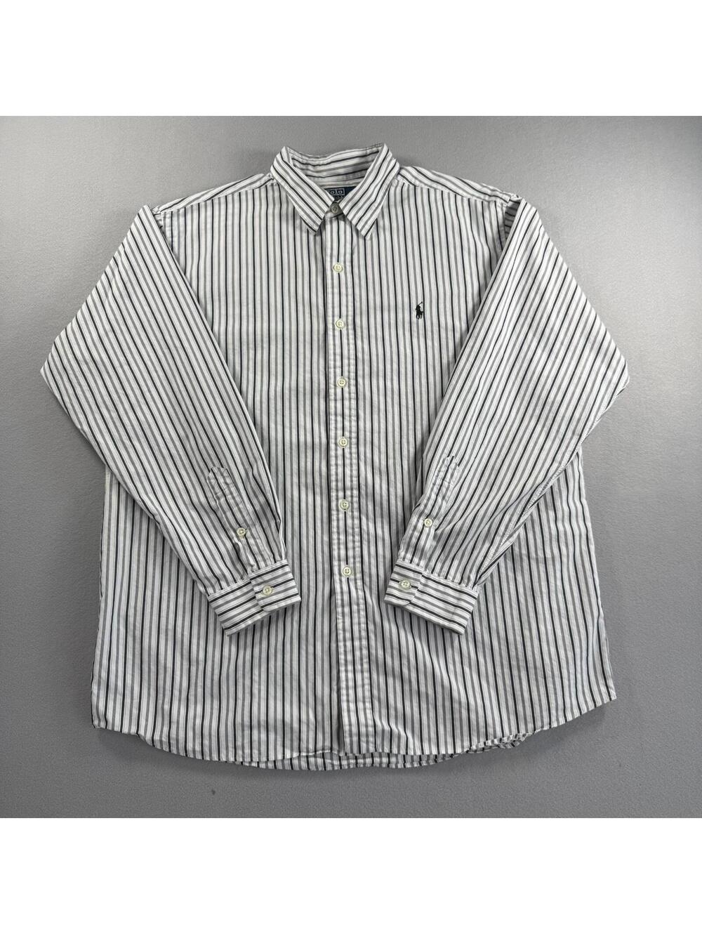 Polo Ralph Lauren Lowell Sport Striped Button Down Shirt XL 100% Cotton